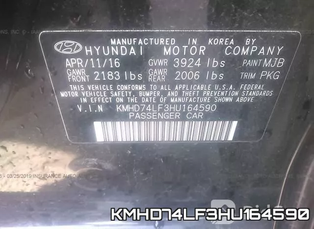 KMHD74LF3HU164590 фото 10