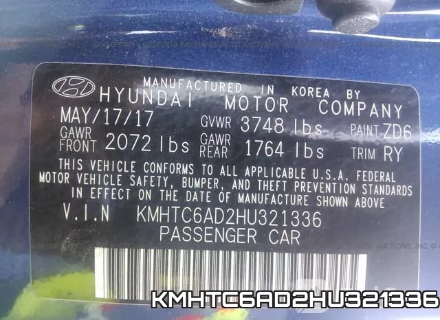 KMHTC6AD2HU321336 фото 10