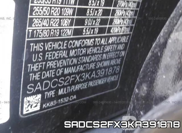 SADCS2FX3KA391878 фото 10