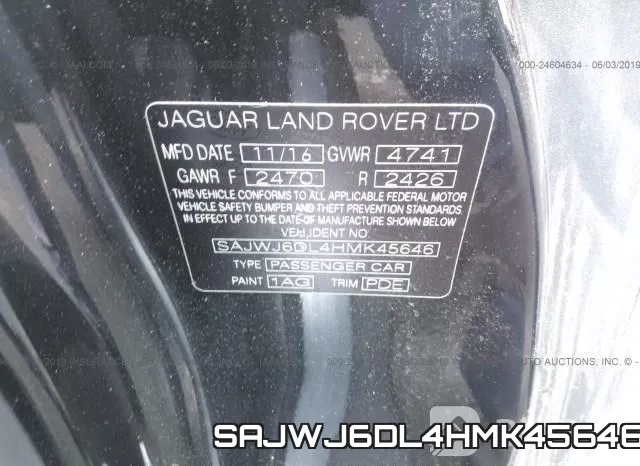 SAJWJ6DL4HMK45646 фото 10