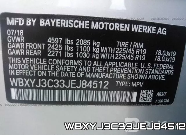 WBXYJ3C33JEJ84512 фото 10