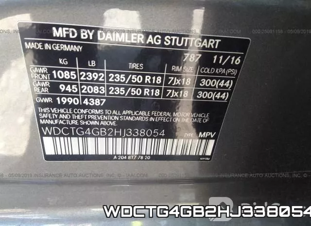 WDCTG4GB2HJ338054 фото 10