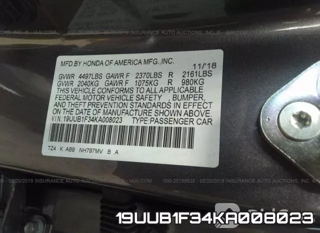 19UUB1F34KA008023 фото 10