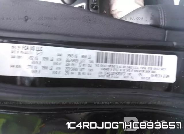 1C4RDJDG7HC893657 фото 10
