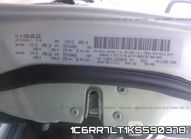 1C6RR7LT1KS590378 фото 10