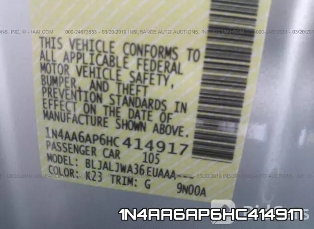 1N4AA6AP6HC414917 фото 10