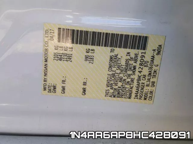 1N4AA6AP8HC428091 фото 2