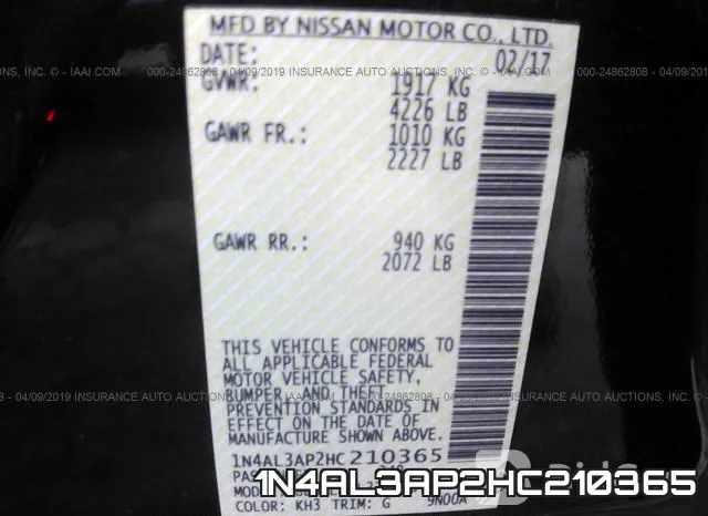 1N4AL3AP2HC210365 фото 10