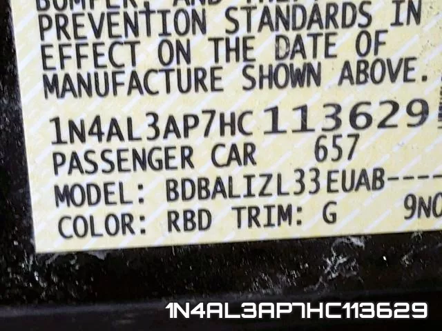 1N4AL3AP7HC113629 фото 2