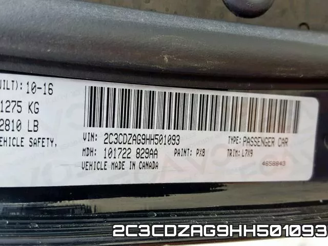 2C3CDZAG9HH501093 фото 2