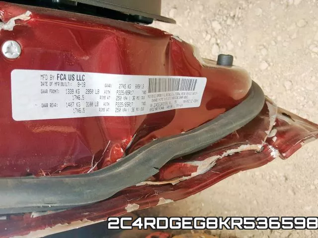 2C4RDGEG8KR536598 фото 2