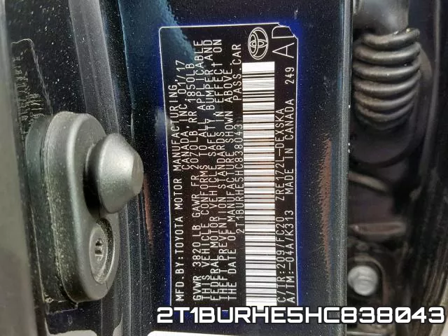2T1BURHE5HC838043 фото 2