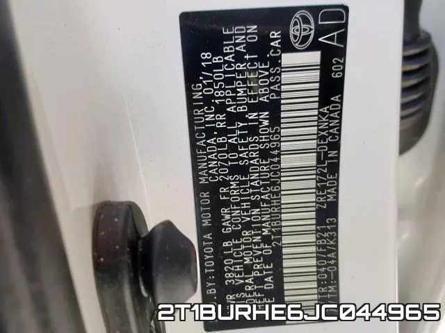 2T1BURHE6JC044965 фото 2