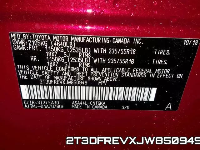 2T3DFREVXJW850949 фото 2