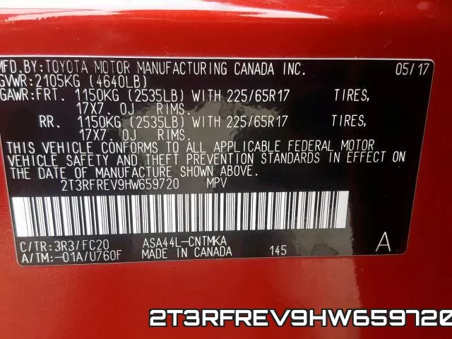 2T3RFREV9HW659720 фото 2