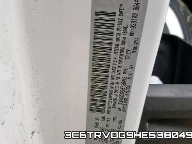 3C6TRVDG9HE538049 фото 2
