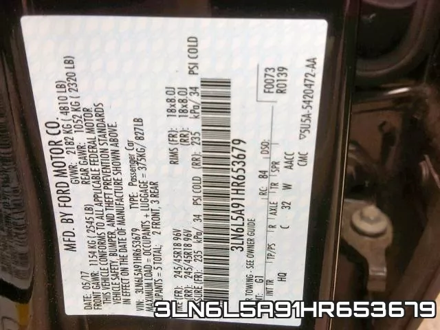 3LN6L5A91HR653679 фото 2