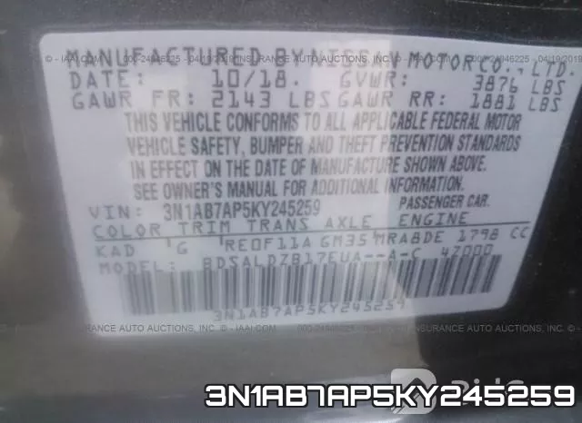 3N1AB7AP5KY245259 фото 10