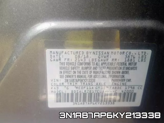 3N1AB7AP6KY213338 фото 2