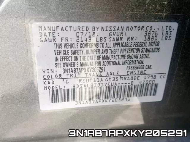 3N1AB7APXKY205291 фото 2
