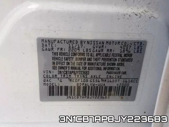 3N1CB7AP8JY223683 фото 2