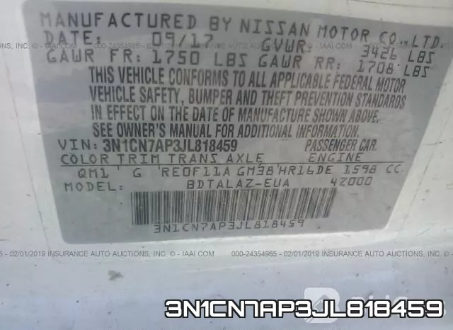 3N1CN7AP3JL818459 фото 10