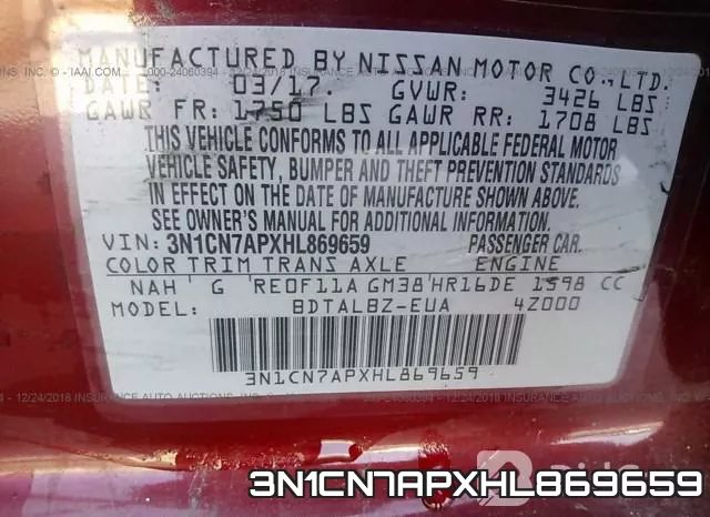 3N1CN7APXHL869659 фото 9