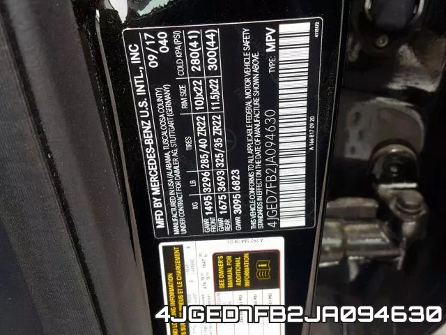 4JGED7FB2JA094630 фото 2