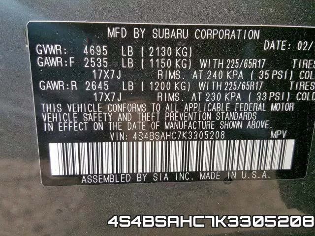 4S4BSAHC7K3305208 фото 2