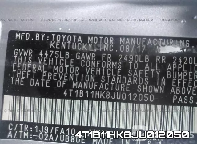 4T1B11HK8JU012050 фото 9