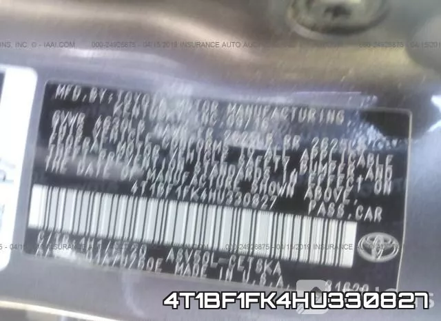 4T1BF1FK4HU330827 фото 10