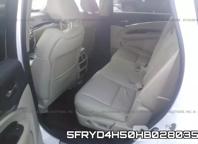 5FRYD4H50HB028035 фото 9