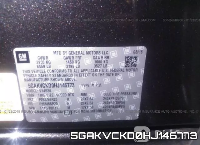 5GAKVCKD0HJ146773 фото 10