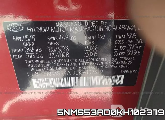 5NMS53AD0KH102379 фото 10