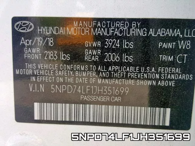 5NPD74LF1JH351699 фото 2