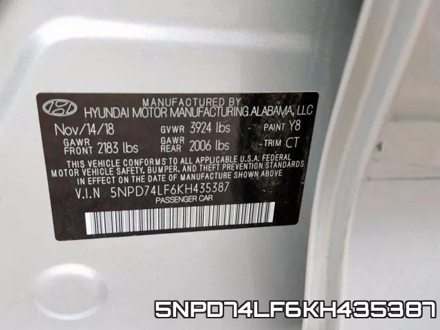 5NPD74LF6KH435387 фото 2