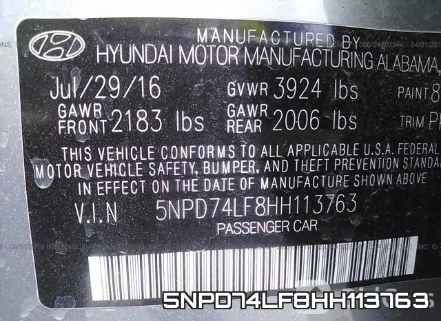 5NPD74LF8HH113763 фото 10
