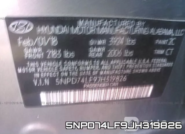 5NPD74LF9JH319826 фото 10