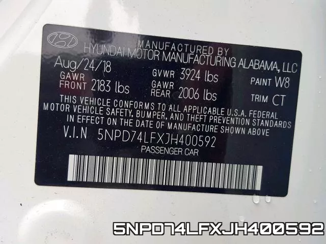 5NPD74LFXJH400592 фото 2