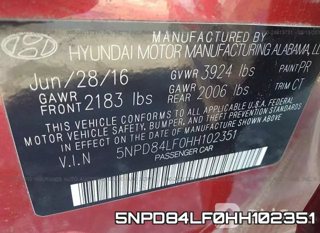 5NPD84LF0HH102351 фото 10