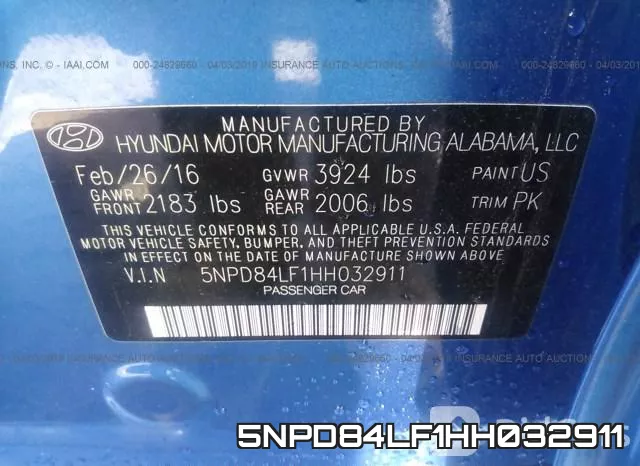 5NPD84LF1HH032911 фото 10