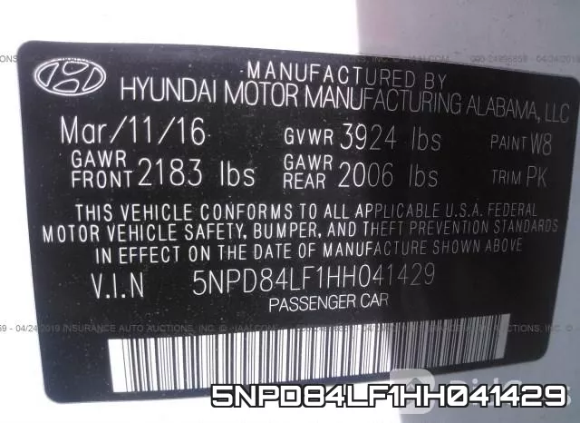 5NPD84LF1HH041429 фото 9