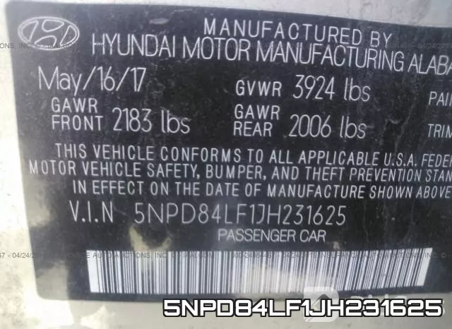 5NPD84LF1JH231625 фото 10