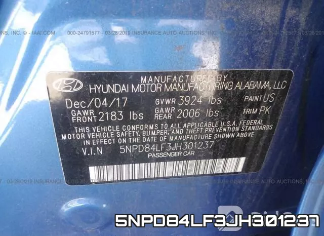 5NPD84LF3JH301237 фото 10