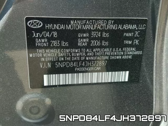 5NPD84LF4JH372897 фото 2