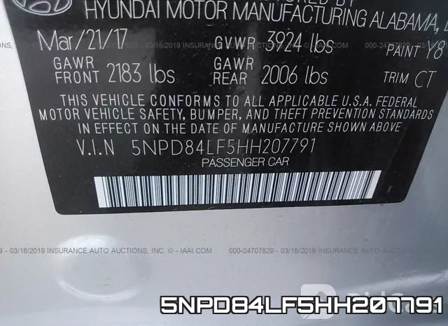 5NPD84LF5HH207791 фото 10