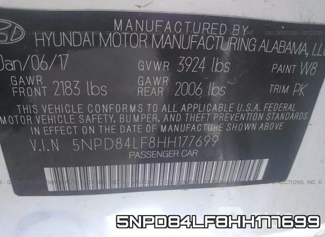 5NPD84LF8HH177699 фото 10