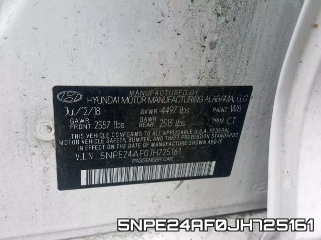 5NPE24AF0JH725161 фото 2