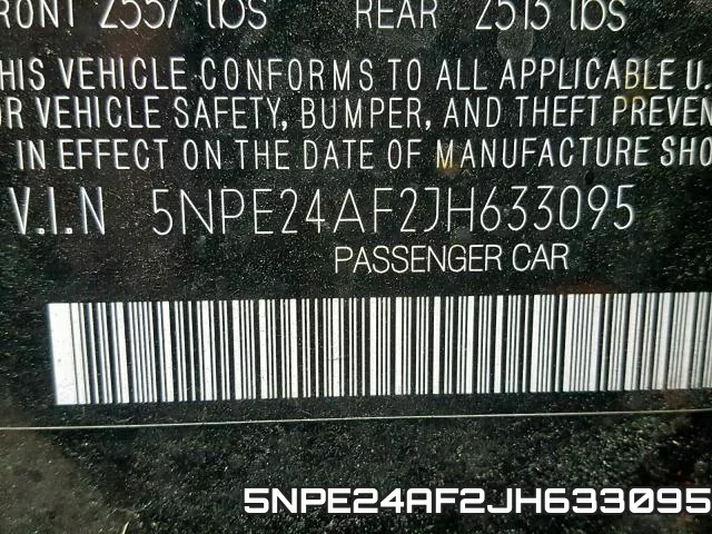 5NPE24AF2JH633095 фото 2