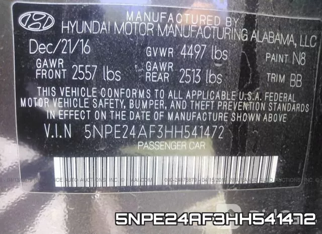 5NPE24AF3HH541472 фото 10